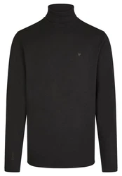 HECHTER PARIS Poloshirt Mit Rollkragen Schwarz/Dunkelblau