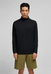HECHTER PARIS Poloshirt Mit Rollkragen Schwarz/Dunkelblau