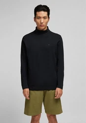 HECHTER PARIS Poloshirt Mit Rollkragen Schwarz/Dunkelblau