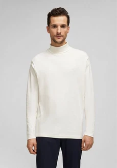 HECHTER PARIS Poloshirt Mit Rollkragen Weiß/Creme/Beige