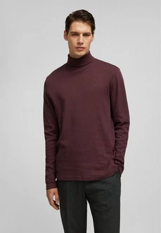 HECHTER PARIS Poloshirt Mit Rollkragen Dunkelrot/Bordeaux HECHTER PARIS Poloshirt Mit Rollkragen Dunkelrot/Bordeaux