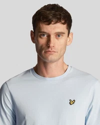 Lyle & Scott T-Shirt Plain Hellblau/Blau