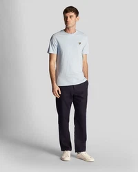 Lyle & Scott T-Shirt Plain Hellblau/Blau