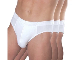 HERMKO Slip 3300 Herren Slip 3er Pack Creme/Weiß/Braun