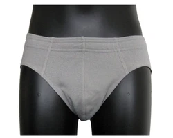 HERMKO Slip 3300 Herren Slip 3er Pack Grau/Blau/Braun