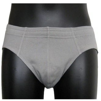 HERMKO Slip 3300 Herren Slip 3er Pack Grau/Blau/Braun