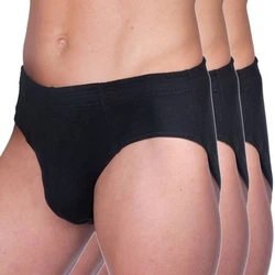 HERMKO Slip 3300 Herren Slip 3er Pack Schwarz/Rosa/Braun