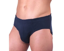 HERMKO Slip 3300 Herren Slip 3er Pack Dunkelblau/Blau/Hellblau