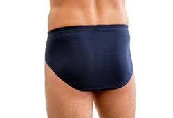 HERMKO Slip 3300 Herren Slip 3er Pack Dunkelblau/Blau/Hellblau