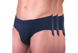 HERMKO Slip 3300 Herren Slip 3er Pack Dunkelblau/Blau/Hellblau