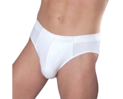 HERMKO Slip 8300 2er Pack Herren mit Dehnbund Creme/Weiß