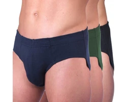 HERMKO Slip 3300 Herren Slip 3er Pack Dunkelgrün/Grün