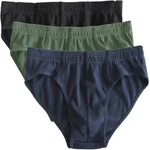 HERMKO Slip 3300 Herren Slip 3er Pack Dunkelgrün/Grün