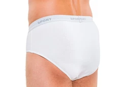 HERMKO Slip 3er Pack Weiß/Creme/Grau
