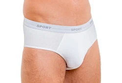 HERMKO Slip 3er Pack Weiß/Creme/Grau