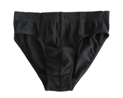HERMKO Slip 8300 2er Pack Herren mit Dehnbund Schwarz/Braun