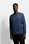 bugatti V-Ausschnitt Pullover Dunkelblau/Blau/Grau