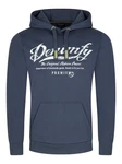DENIMFY Kapuzenpullover Herren Hoodie DFArno Regular Fit Longsleeve Sweatshirt Blau/Dunkelblau