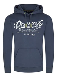 DENIMFY Kapuzenpullover Herren Hoodie DFArno Regular Fit Longsleeve Sweatshirt Blau/Dunkelblau