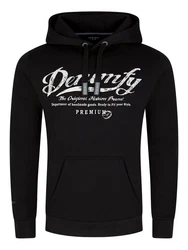 DENIMFY Kapuzenpullover Herren Hoodie DFArno Regular Fit Longsleeve Sweatshirt Schwarz/Grau/Braun
