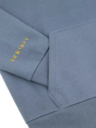 DENIMFY Kapuzenpullover Herren Hoodie DFArno Regular Fit Longsleeve Sweatshirt Blau/Grau