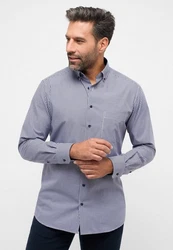 Eterna Hemd Dunkelblau/Hellblau/Blau