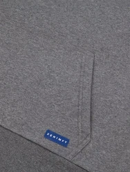 DENIMFY Kapuzenpullover Hoodie DFBenno Regular Fit Sweatshirt Dunkelblau/Dunkelgrau/Grau