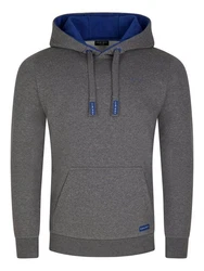 DENIMFY Kapuzenpullover Hoodie DFBenno Regular Fit Sweatshirt Dunkelblau/Dunkelgrau/Grau