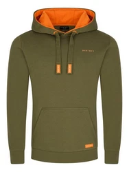 DENIMFY Kapuzenpullover Hoodie DFBenno Regular Fit Sweatshirt Dunkelgrün
