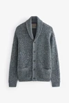 Next Strickjacke mit Schalkragen Grau/Hellblau/Blau