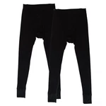 HERMKO Lange Unterhose 3542 Herren 2er Pack Schwarz