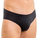 HERMKO Herren Slip 8300 Schwarz/Dunkelblau/Braun