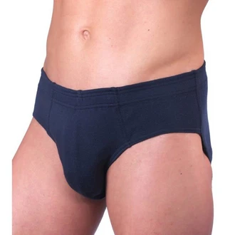 HERMKO Herren Slip 8300 Dunkelblau/Blau
