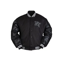 Collegejacke NY BASEBALL JACKE M.PATCH SCHWARZ - L NY Schriftzug