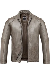 Amaci&Sons Lederjacke OKEMOS Herren Biker Jacke 