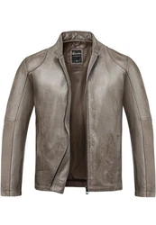 Amaci&Sons Lederjacke OKEMOS Herren Biker Jacke 