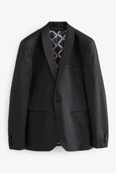 Next Smokingsakko Smokingjacke (1-tlg) Schwarz/Dunkelgrau/Grau/Hellblau