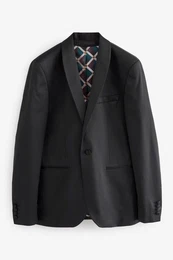 Smokingsakko Smokingjacke aus Satin (1-tlg)