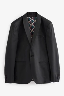 Next Smokingsakko Smokingjacke (1-tlg) Schwarz/Dunkelgrau/Grau/Hellblau