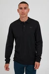 Blend Langarm-Poloshirt BLEND BHDahoud Schwarz/Rot/Dunkelblau