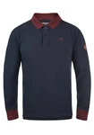 Blend Langarm-Poloshirt BHRalle Dunkelblau/Blau/Rot/Hellblau