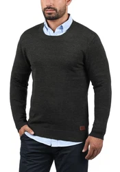 BLEND Strickpullover Lars 20703347ME Dunkelgrau/Grau/Schwarz