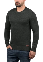BLEND Strickpullover Lars 20703347ME Dunkelgrau/Grau/Schwarz