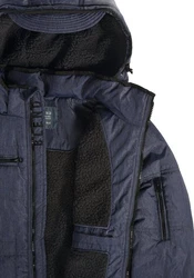 Blend Boris Herren Winterjacke Steppjacke mit Kapuze und Stehkragen (74655) Dunkelblau/Blau