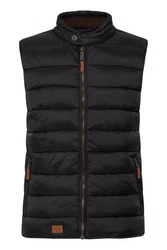 BLEND Cam 703589ME Weste Steppweste Stehkragen (70151) Schwarz/Hellblau