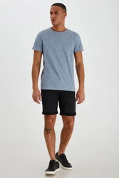 Blend T-Shirt BLEND BHMuddy Grau/Hellblau/Dunkelblau/Blau
