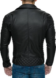 Reichstadt Lederjacke Herren RS001 schwarz/silber (RS001)