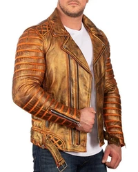 Reichstadt Lederjacke Herren RS001 Gold/Silver (RS001)