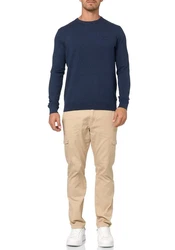 Indicode Rundhalspullover Wildman Dunkelblau/Blau/Hellblau