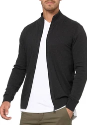 Indicode Strickjacke Tinos Dunkelgrau/Schwarz/Grau